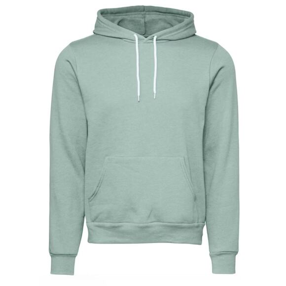 Dusty Blue Sponge Fleece Hoodie – Unisex Pullover Sweatshirt Sz XL - Picture 1 of 5